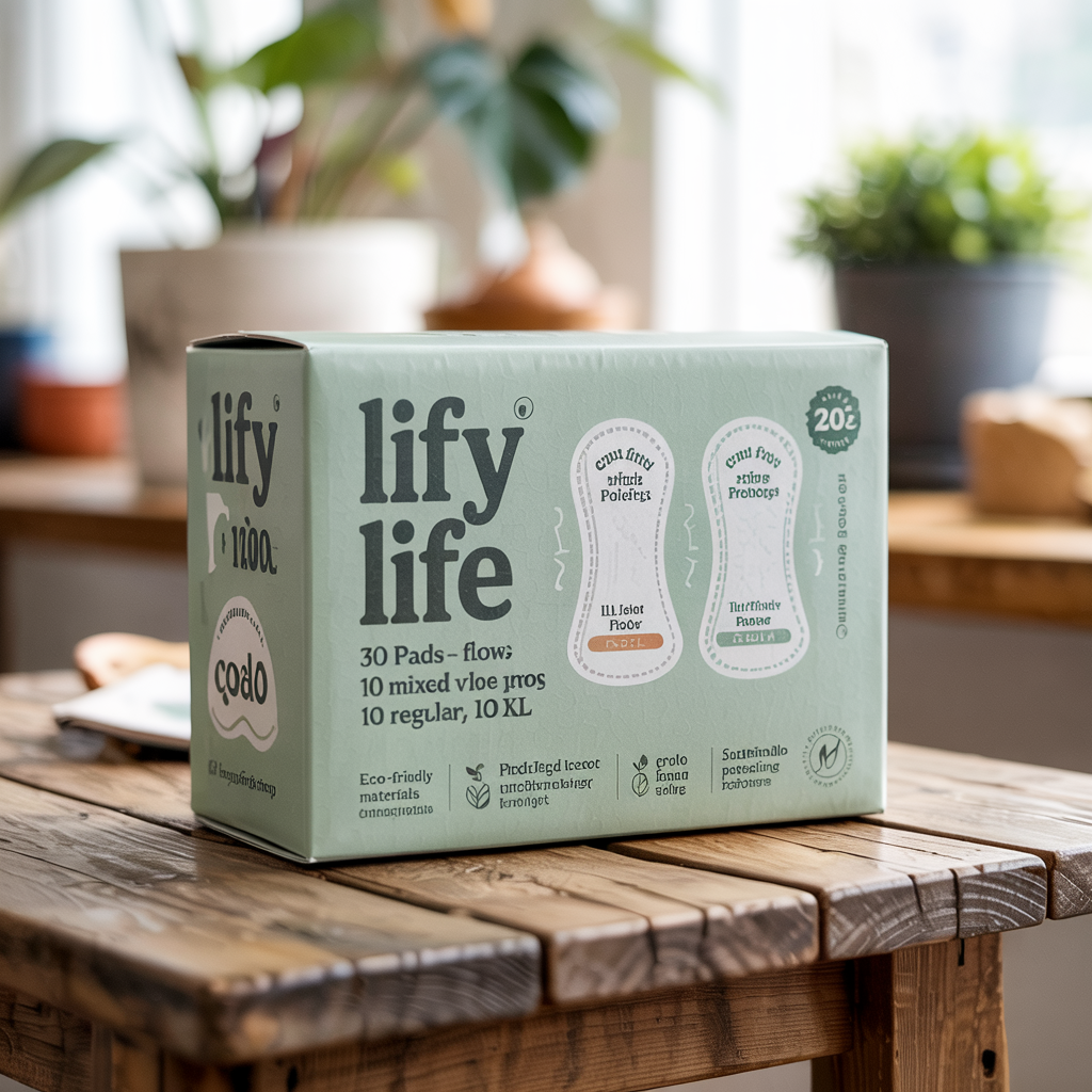 Lify Life Family Pack – 30 Heavy Flow Pads for Full-Cycle, Multi-Person Coverage