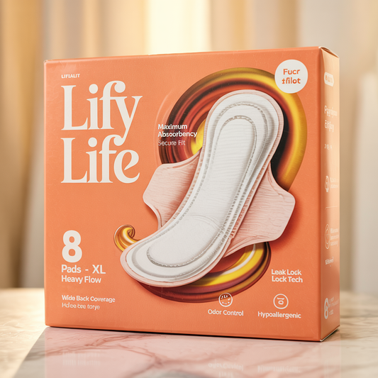 Lify Life XL Size Pads – Extra Coverage for Heavy Flow & Overnight Protection